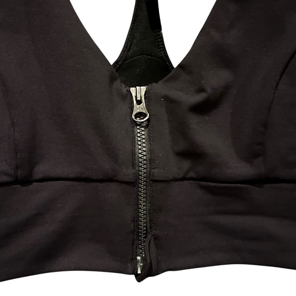 Lululemon Cool To Street Bra Black Zip Front Women’s Size 6 W2A57S - Picture 4 of 9